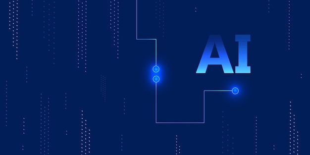 technology ai circuit banner digital tech background big data futuristic cyber electronic vector