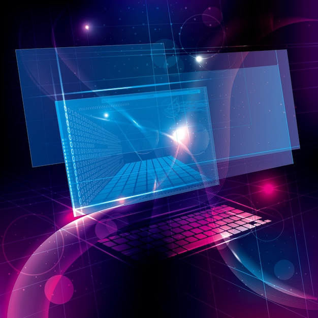 technology background, big data concept design, web server.