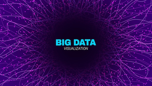 Technology background with big data fractal