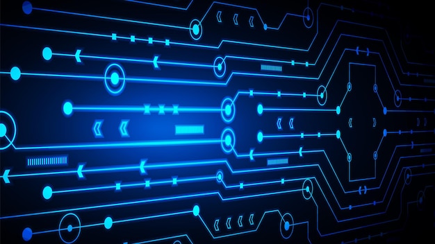 technology background with hitech digital data connection system and computer electronic design