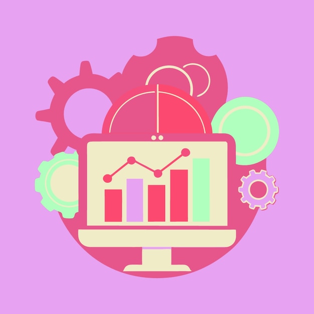 technology concept vector illustration featuring analytics design elements flat style