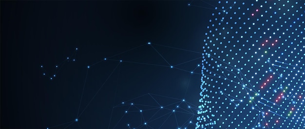 technology data background idea of global business solution