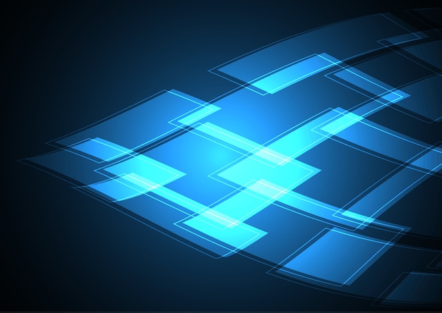 technology digital future abstract rectangle background