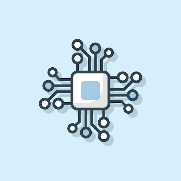 Technology Icon logo emblem vector