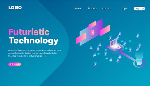 Technology Landing Page Background