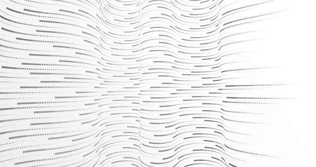 Technology vector abstract background with lines big data flow, 3D abstraction of nanotechnology and science, electronics and digital style, wire net dimensional perspective.