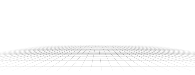 technology wireframe landscape vector perspective grid digital space mesh on a white background
