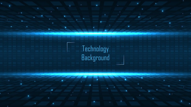 Teknologian tausta Hi-tech-viestintäkonseptin innovaatio abstrakti taustavektori-kuvitus