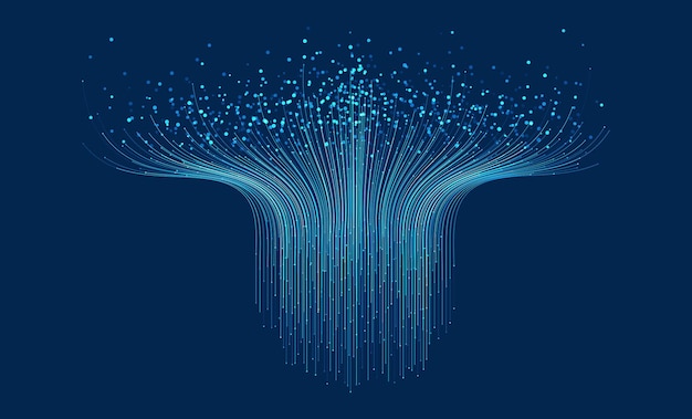 Teknologiatausta Big data -visualisointikonsepti. Tekoälyyn perustuva hermoverkko