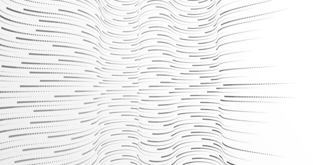Teknologiavektori abstrakti tausta viivoilla suuri datavirta, 3D-abstraktio nanoteknologiasta ja tieteestä, elektroniikasta ja digitaalisesta tyylistä, johdinverkon dimensionaalinen perspektiivi.