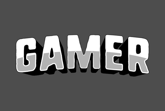 Teksti Gamer Art Kuvitettu vektori