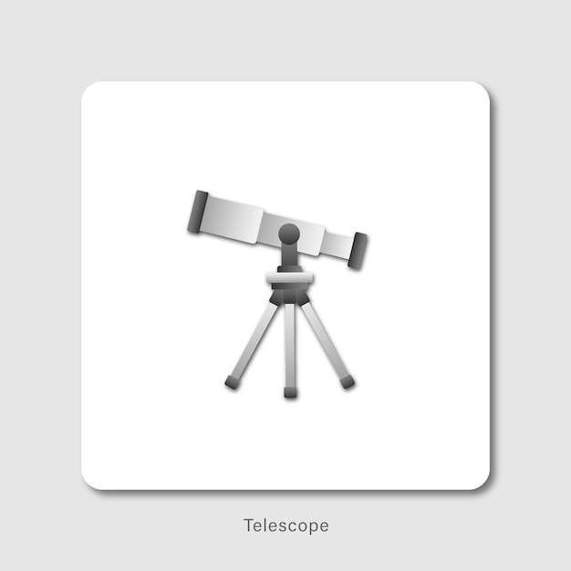 Telescope concept icon