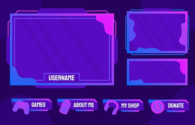 Template for streaming service windows for ui and ux interfaces creating interesting content and