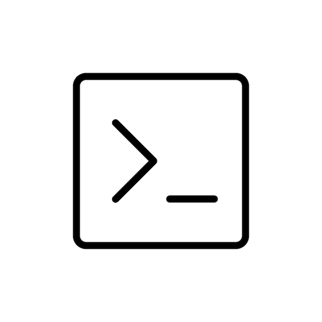 Terminal icon isolated on white background