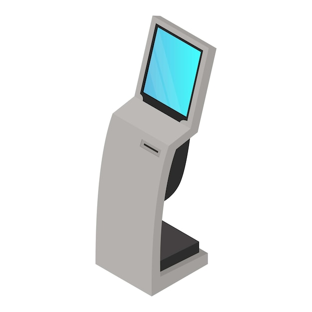terminal kiosk icon isometric of terminal kiosk vector icon for web design isolated on white background