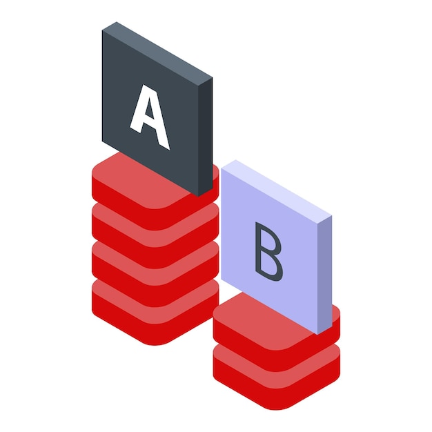 Testing software graph bars icon Isometric of testing software graph bars vector icon for web design isolated on white background