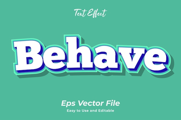 text effect behave editable and easy to use premium vector