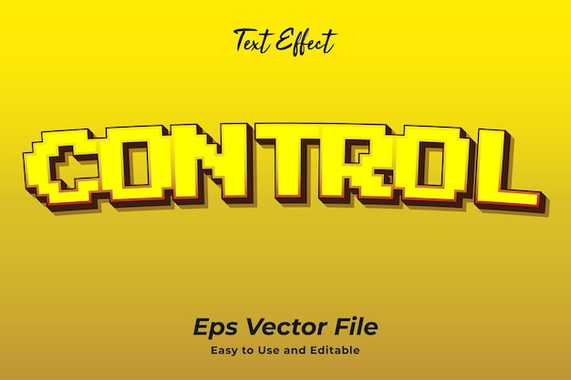text effect control editable and easy to use premium vector