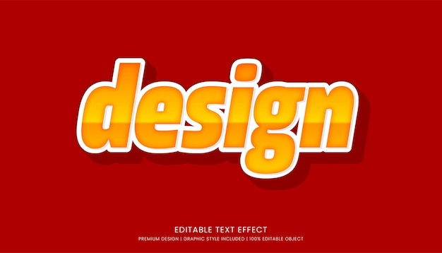 text effect editable template vector design 3d bold style