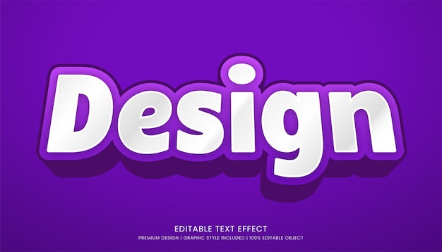 text effect editable vector design template bold and abstract style use for business logo and brand