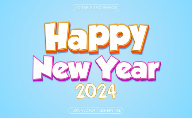 text effect new year fully editable