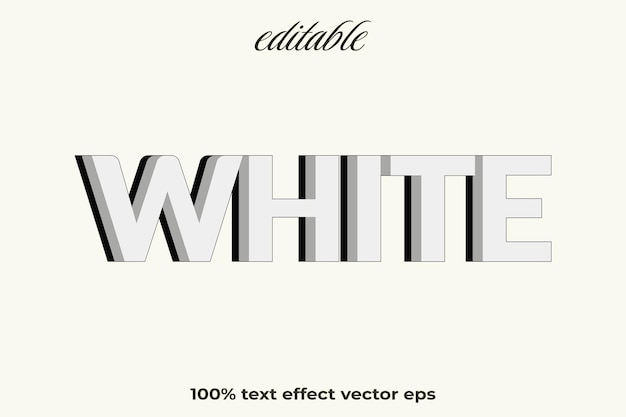 text effect white
