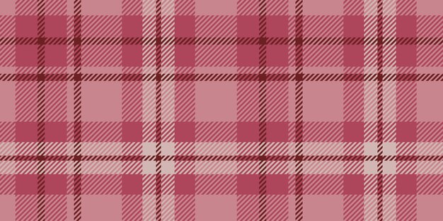 Textile design seamless tartan pattern in pink and red color