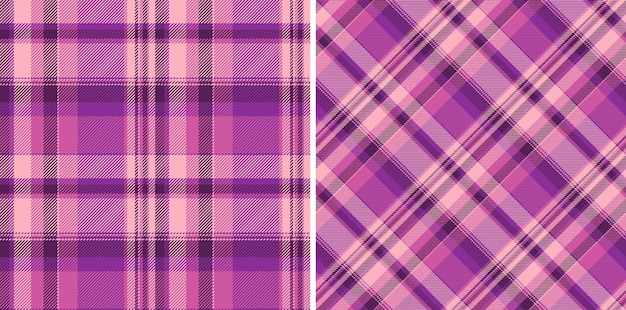 Texture seamless vector of background fabric check with a pattern plaid textile tartan Set in halloween colors Greeting card designs