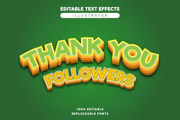Thank you Text Effect Editable