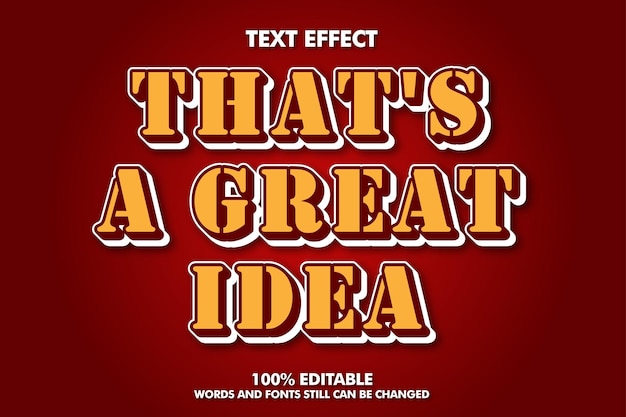 Thats a great idea Modern bold 3d typography cartoon editable text effect