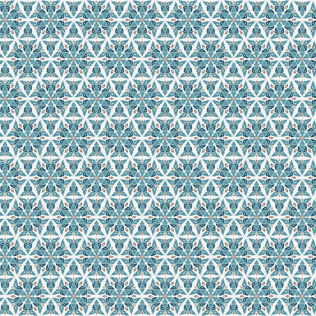 The abstract floral pattern is seamless The creativity of Arabic Islamic ornaments Vector Illustration