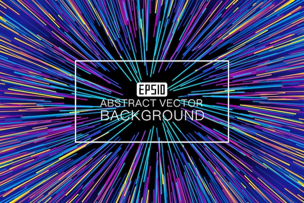 The color lines compose the light beam background the abstract vector background