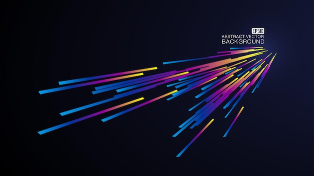 The color lines compose the light beam background the abstract vector background