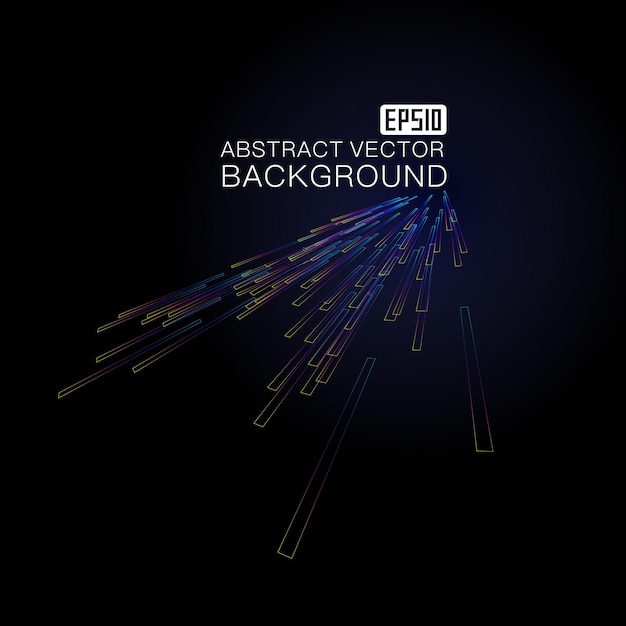 The color lines compose the light beam background the abstract vector background