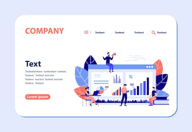 the concept of financial management statistics and business report business illustrations