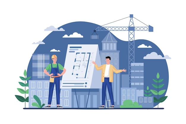the construction team working on a new project
