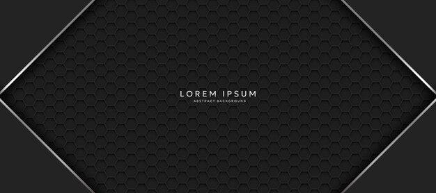 the dark background consists of reflective metallic lines hexagonal metal texture background