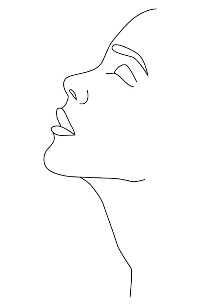 The face is a line Portrait by line