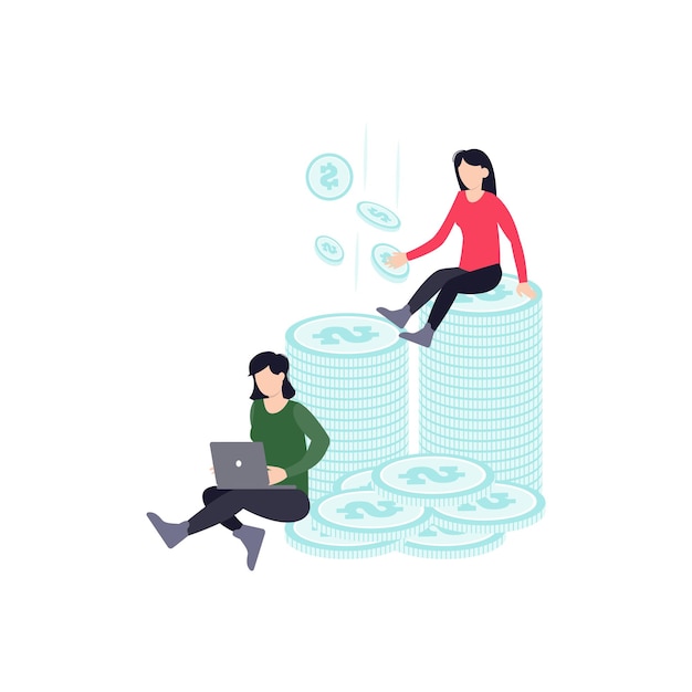 The girls are working on finance