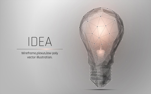 the glowing lamp symbolizes a new idea