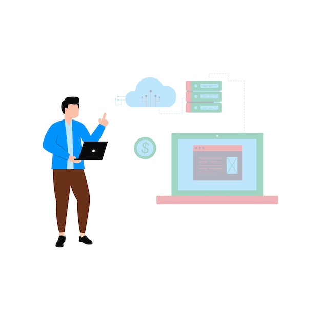The guy is doing cloud computing
