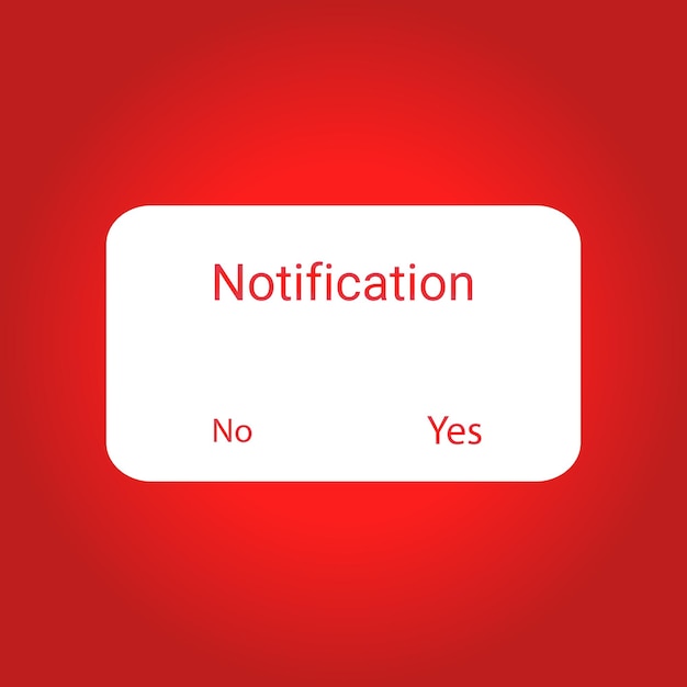 The Notification on the red background Reminder icon Vector illustration