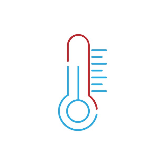 Thermometer icon logo design illustration template