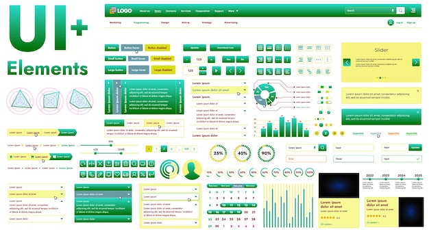 these graphic components provide a comprehensive approach to the development of interfaces