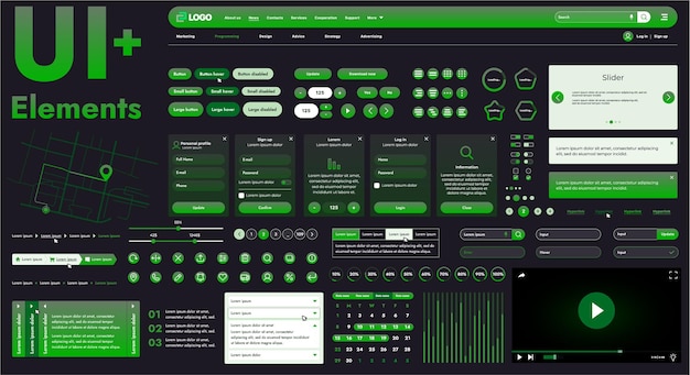 these graphic components provide a comprehensive approach to the development of interfaces