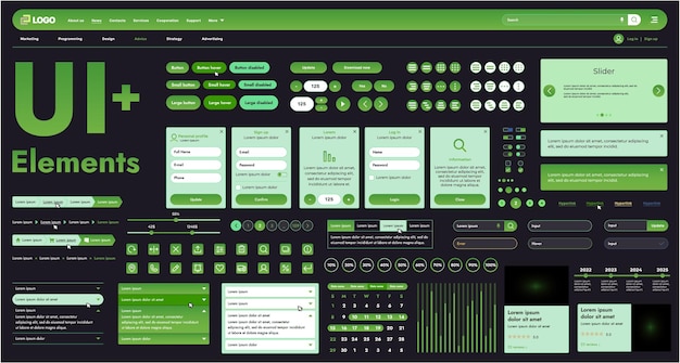 these graphic components provide a comprehensive approach to the development of interfaces