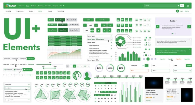 these graphic components provide a comprehensive approach to the development of interfaces