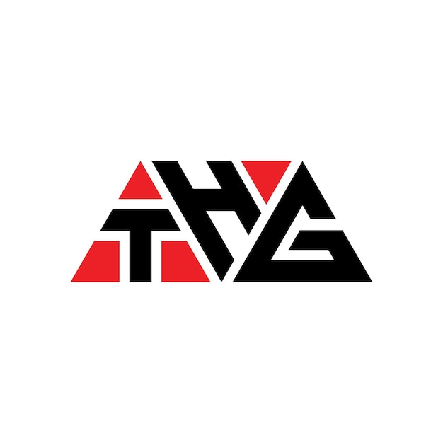 THG triangle letter logo design with triangle shape THG triangle logo design monogram THG triangle vector logo template with red color THG triangular logo Simple Elegant and Luxurious Logo THG
