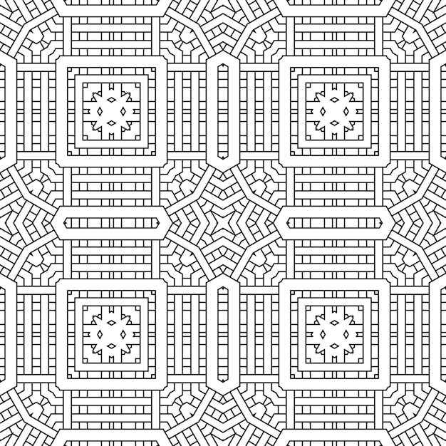 Thin line striped square seamless pattern. Linear geometric background.