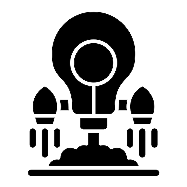 think big glyph solid black illustration